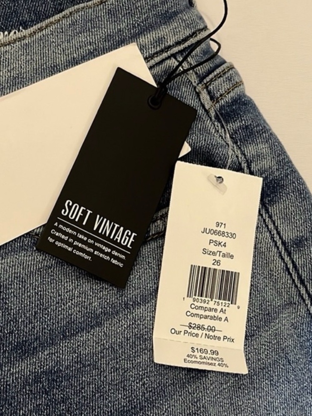 7 FOR ALL MANKIND size 26 blue jeans ANKLE GWENEVERE. stretch distressed hem - Picture 3 of 16